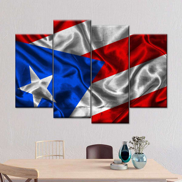 Latitude Run® Puerto Rico Flag Wall Art Multi Piece Canvas Print Wayfair